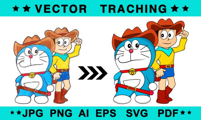 I will convert drawing, sketch and logo image to digital vector art