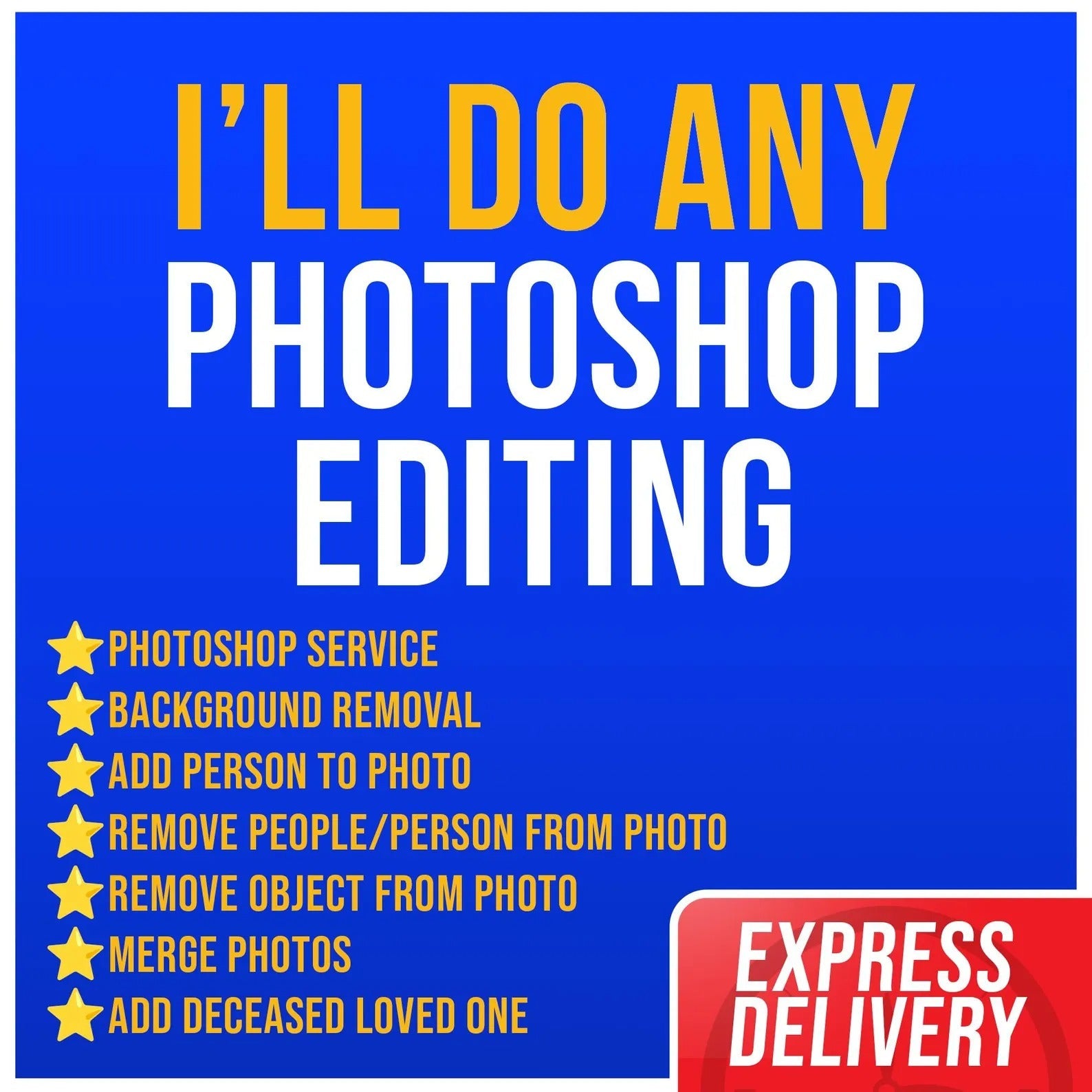 Expert Photoshop Services: Professional Photo Editing, Retouching, Restoration & Manipulation Custom Editing High-Resolution